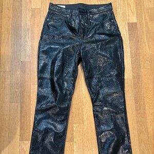 GAP High Rise Vegan Patent Leather Vintage Slim Pants